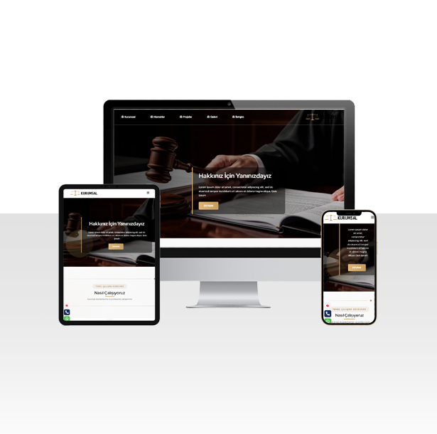 Avukatlık Hizmetleri Web Sitesi Paketi - Modern